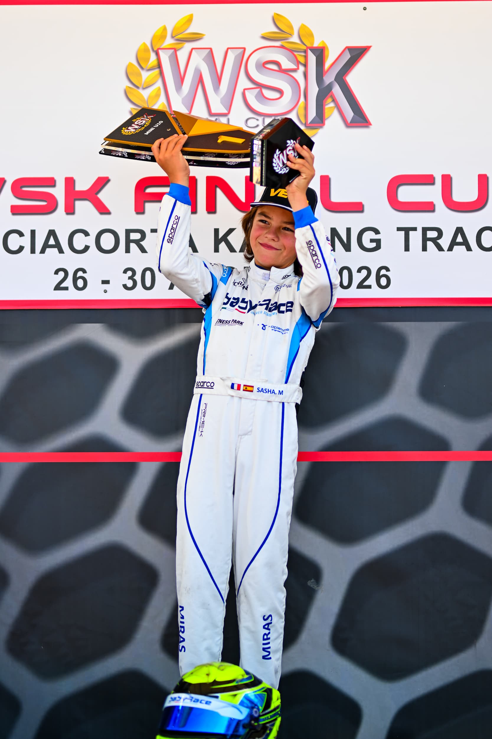 DOUBLE WIN FOR SASHA MIRAS Y MUÑOZ AT THE WSK FINAL CUP IN FRANCIACORTA
